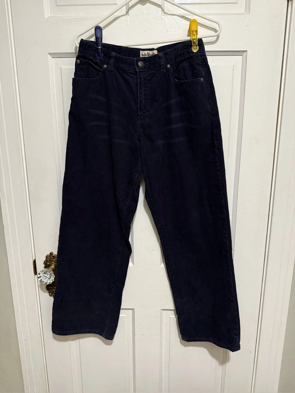 Boys Navy Blue Oshkosh Corduroy Pants Size 16 Vintage Fall Winter